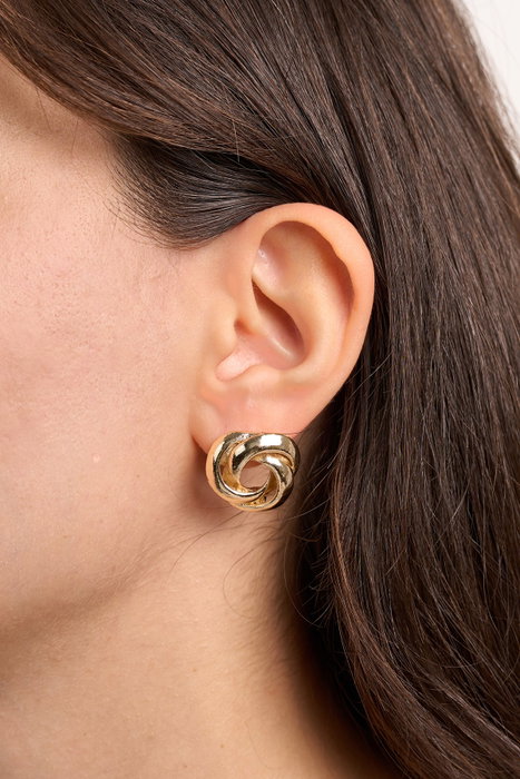 Heliophilia Silver Pendientes de Oro con Recubrimiento de Laca Dorado